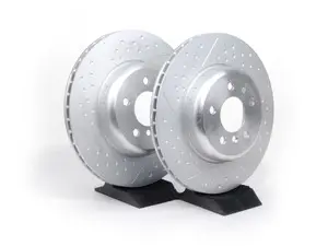BMW Performance Rear Cross Drilled & Slotted Brake Rotors - Pair (345x24)
