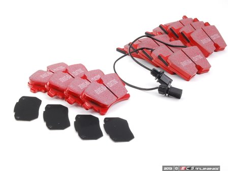 ES#2627411 - DP31513CKT - Front & Rear RedStuff Brake Pad Kit - High performance street pad, featuring Kevlar technology. - EBC - Audi