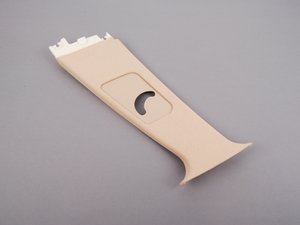 ES#111494 - 51437013939 - "B" Pillar Trim - Upper Left - (NO LONGER AVAILABLE) - Sandbeige/Light Beige, located center of vehicle, where upper seat belt mount attaches - Genuine BMW - 