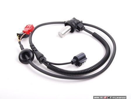 ES#2639759 - 8D0927803D - Front ABS Sensor - Priced Each - Measures wheel speed to prevent lock up. Includes brake pad wear sensor. - Vemo - Audi Volkswagen