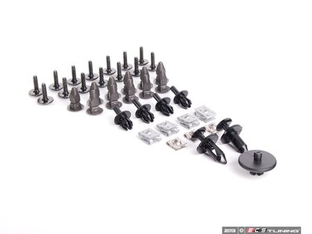 ES#2593784 - N90821401KT - Front Fender Liner Hardware Kit - Priced Each - Includes required hardware to secure one front fender liner - Assembled By ECS - Audi