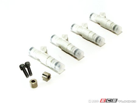 ES#5070 - FI36-4-KIT - Injector Set-360cc/Min- With Fuel Rail Spacer Kit - Set of 4 injectors with the necessary billet spacers & bolts to install them. - Assembled By ECS - 