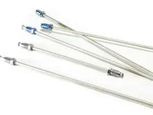 ES#4923 - B308 - Universal 8" Brake Line - Priced Each - Universal European brake line with European bubble flare on both ends with European thread nuts - American Grease Stick - Audi BMW Volkswagen Porsche