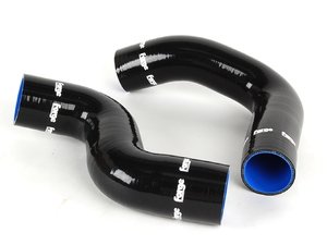 ES#1832525 - FMKT008 - Upper Intercooler Boost Hose Kit - Black - 2-piece kit connects turbo and intake manifold to intercooler - Forge - Audi