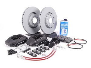 ES#101 - B5S2BBK-B - Front Big Brake Kit - Stage 2 (BLACK Porsche Boxster Caliper, 12.3 One Piece Rotor) - (NO LONGER AVAILABLE) - With Plain-NON Zinc plated rotors - ECS - 