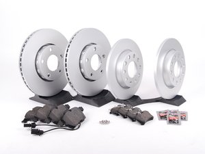 ES#514259 - 4A0698007 -  Front & Rear Economy Brake Service Kit - (NO LONGER AVAILABLE) - Featuring rotors with Vaico brake pads - Assembled By ECS - 