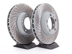 ES#2535402 - 99635140904KT - Front Brake Rotors - Pair 12.99" (330mm) - Directional front axle fitment - Both left and right - Sebro - Porsche