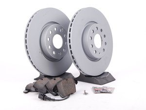 ES#2597884 - 1K0698301AA - Front Brake Service Kit (312x25) - Featuring Zimmermann rotors and ECS DD23 "Daily Driver" ceramic pads. - Assembled By ECS - Volkswagen