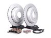 ES#1866548 - E463411 - Rear Brake Service Kit - Featuring Zimmermann coated rotors and ECS DD23 ceramic brake pads. - Assembled By ECS - BMW