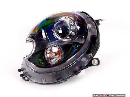 ES#2102096 - 63127270027 - Bi-Xenon Black Headlight Assembly - Left - Replace your cracked or broken headlight housing : Only with control unit 63 12 7 255 724 - Genuine MINI - MINI