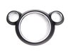 ES#2628552 - 51459810001 - Center Trim Ring - Chrome / Piano Black - Located around the center insterment cluster - Genuine MINI - MINI