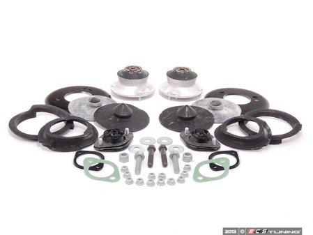 ES#2593733 - 51717036781KT - Cup Kit/Coilover Installation Kit - With Spring Pads - Everything you need to install coilovers, shocks/struts, or a cup kit on your BMW including HD rear shock mounts with reinforcement plates - Assembled By ECS - BMW