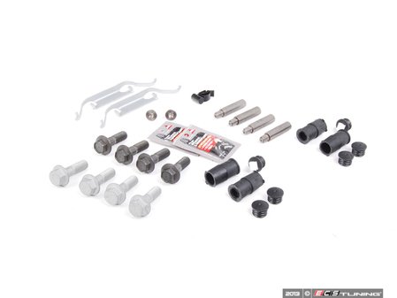 ES#2587167 - 34112227670INKT - Front Pad And Rotor Installation Kit - Includes everything to install new front brakes including guide bolts and bushings - Assembled By ECS - BMW