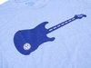 ES#2642435 - 13011-Lg - Beetle Guitar Tee - Large - Heather blue tee shirt with guitar and beetle silhouette - DriverGear - Volkswagen