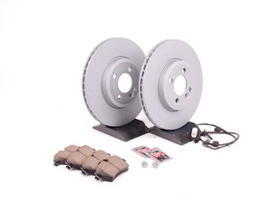 ES#2597550 - 34116858652KT12 - Front Brake Service Kit - Featuring Zimmerman rotors and ECS DD23 Daily Driver ceramic pads - Assembled By ECS - MINI