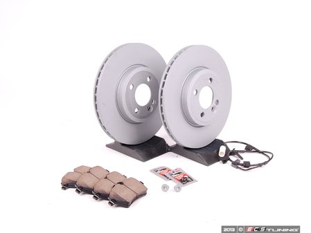 ES#2597550 - 34116858652KT12 - Front Brake Service Kit - Featuring Zimmerman rotors and ECS DD23 Daily Driver ceramic pads - Assembled By ECS - MINI