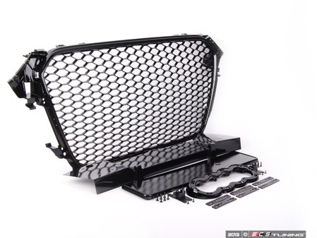 ES#2627562 - YT601215PH -  RS4 Mesh Style Grille - Black With Black Frame - Add a sleek new look to your front end with this black mesh grille. - ECS - Audi