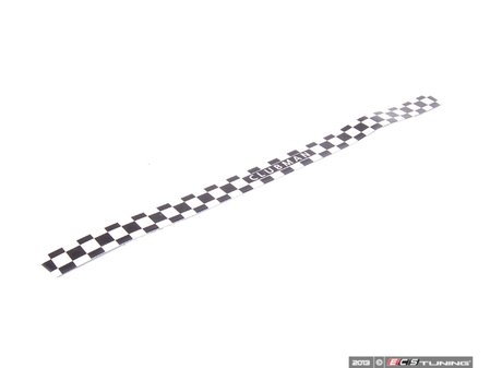 ES#120883 - 51470433215 - Checkered Door Entry Strip - Left - (NO LONGER AVAILABLE) - Door sill strip with checkered pattern and " Clubman" center - Genuine MINI - 