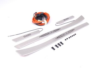 ES#120790 - 51470418105 - Illuminated Door Sill Strip Retrofit Kit - (NO LONGER AVAILABLE) - Includes all hardware and wiring - Genuine BMW - 