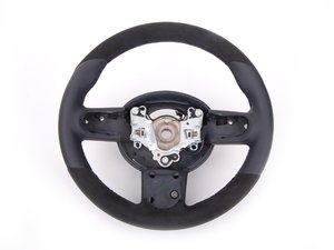 ES#52283 - 32300403545 - JCW Leather Alcantara Steering Wheel - (NO LONGER AVAILABLE) - Upgrade to the JCW thicker wheel - Genuine MINI - 