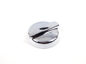ES#88370 - 51177158196 - Chrome Gas Cap Cover - Mounts to the hinge and covers the gas cap - Genuine MINI - MINI