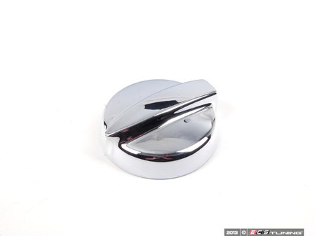 ES#88370 - 51177158196 - Chrome Gas Cap Cover - Mounts to the hinge and covers the gas cap - Genuine MINI - MINI