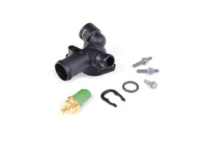 ES#2649713 - 06B121132EKT3 - Cooling Flange Replacement Kit - Cure the common coolant leak coming from the back of your engine compartment - Genuine Volkswagen Audi - Audi
