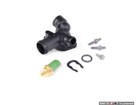 ES#2649713 - 06B121132EKT3 - Cooling Flange Replacement Kit - Cure the common coolant leak coming from the back of your engine compartment - Genuine Volkswagen Audi - Audi