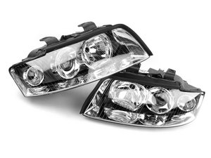 ES#835 - B6A4ECODEHAL - European Halogen Headlight Set - Improved European beam pattern without amber corner markers - Valeo - Audi