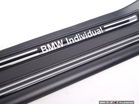 ES#123390 - 51477893998 - E46 "BMW Individual" Rear Door Sill - Right - Right door sill featuring the "BMW Individual" insignia - Genuine BMW - BMW