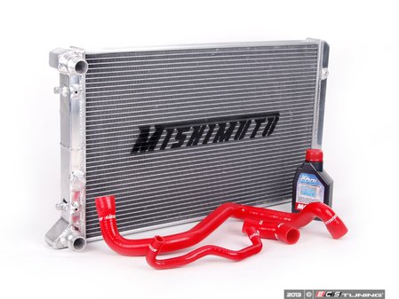 ES#2602603 - MMHOSETT99RDKT - Cooling System Refresh Kit - Performance - Improved cooling and performance, featuring Mishimoto Radiator and 3 piece Red Silicone Coolant Hose Kit - Assembled By ECS - Audi
