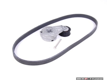 ES#11942 - 021198001 - Accessory Belt Kit - Includes belt tensioner, accessory drive belt, and bolt to install the accessory drive belt - Assembled By ECS - Volkswagen
