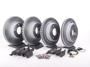 ES#2598402 - ECSE39341121-KT1 - Front And Rear Brake Service Kit - Featuring ECS V5 Coated Brake Rotors and ECS DD23 "Daily Driver" ceramic pads. - Assembled By ECS - BMW