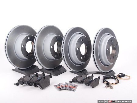 ES#2598402 - ECSE39341121-KT1 - Front And Rear Brake Service Kit - Featuring ECS V5 Coated Brake Rotors and ECS DD23 "Daily Driver" ceramic pads. - Assembled By ECS - BMW