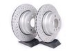 ES#2598279 - ECSE533421-6KT - Performance Rear Brake Service Kit - Featuring ECS GEOMET cross drilled and slotted rotors and Hawk HPS pads - Assembled By ECS - 