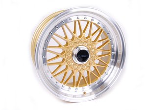 ES#2695949 - 010-21KT - 18" Style 010 Wheels - Set Of Four  - (NO LONGER AVAILABLE) - 18"x9" ET30 66.6CB 5x112 Gold With Machined Lip - Alzor - 