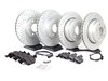 ES#2598310 - ECSE5334112110KT - Performance Front And Rear Brake Service Kit - (NO LONGER AVAILABLE) - Featuring ECS GEOMET cross drilled and slotted rotors and Hawk HPS pads - Assembled By ECS - 