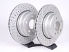 ES#2598310 - ECSE5334112110KT - Performance Front And Rear Brake Service Kit - (NO LONGER AVAILABLE) - Featuring ECS GEOMET cross drilled and slotted rotors and Hawk HPS pads - Assembled By ECS - 