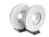 ES#2598310 - ECSE5334112110KT - Performance Front And Rear Brake Service Kit - (NO LONGER AVAILABLE) - Featuring ECS GEOMET cross drilled and slotted rotors and Hawk HPS pads - Assembled By ECS - 
