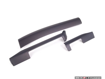 ES#100179 - 51417902873 - Complete Dash Trim Set - Black Cube - This is all three dash trim pieces in black cube - Genuine BMW - BMW