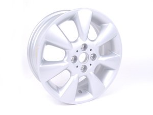ES#64828 - 36116763297 - R92 Alloy 7-Spoke Wheel 16" (4x100) Silver - Priced Each - 16 X 6.5 ET:48 - Genuine MINI - MINI