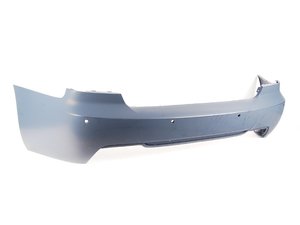 ES#264506 - 51128044934 - M Sport Bumper Cover - Rear - For models with or without PDC - Models without PDC will need to fill/plug the PDC holes with BMW # 51125A3F536 - Genuine BMW - BMW