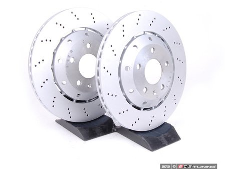 ES#2550753 - 8E0615601ABKT - Rear Cross Drilled Brake Rotors - Pair (324x22) - (NO LONGER AVAILABLE) - Restore the stopping power in your vehicle. - Original Equipment Supplier - 