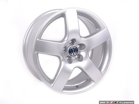 ES#3769 - 1J6071492666 - 17" Bravo Wheel - Priced Each - (NO LONGER AVAILABLE) - 17x7.5 ET38 5X100 alloy wheel in silver - Genuine Volkswagen Audi - 