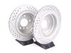 ES#2587265 - 34351181342KT3 - Performance Rear Brake Service Kit - Featuring ECS GEOMET cross drilled and slotted rotors and Hawk HPS pads - Assembled By ECS - 