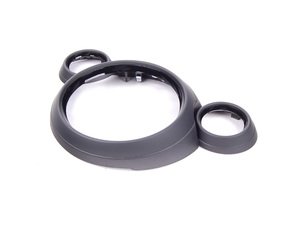 ES#2628551 - 51459810000 - Center Trim Ring - Piano Black - Located around the center insterment cluster - Genuine MINI - MINI