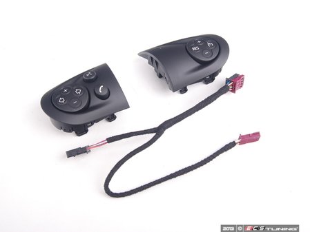 ES#2590704 - 32309289676 - Multifunction Steering Wheel Pads/ Wires Black - Priced As Set - Upgrade your blank steering wheel pads to multi or black - Genuine MINI - MINI