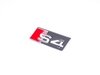 ES#2541020 - 8K0853737 - S4 Front Grille Emblem - Chrome / Red clip on emblem - Genuine Volkswagen Audi - Audi