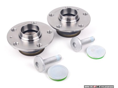ES#2582009 - 1K0598611KT1 - Rear Wheel Bearing Kit (30mm ID) - Both Rear wheel bearings with mounting hardware - Vaico - Audi Volkswagen