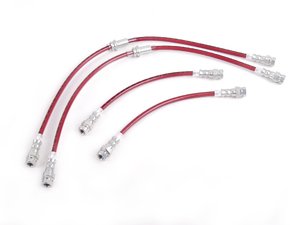 ES#2500894 - ECS4107941080KT - Front & Rear Exact-Fit Stainless Steel Brake Lines - Kit - Complete set of DOT-compliant lines for an improved pedal feel - ECS - Audi